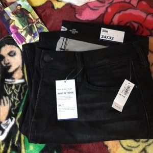 Men’s Black Slim Jeans 34x32 NWT